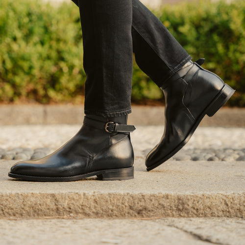 Velasca Stivali Uomo Pelle Nera Stivaletti Chelsea Boots Da Uomo