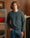 Our Blu slavato jersey 100% cotone Aieta felpa girocollo - Picture 1 - Velasca