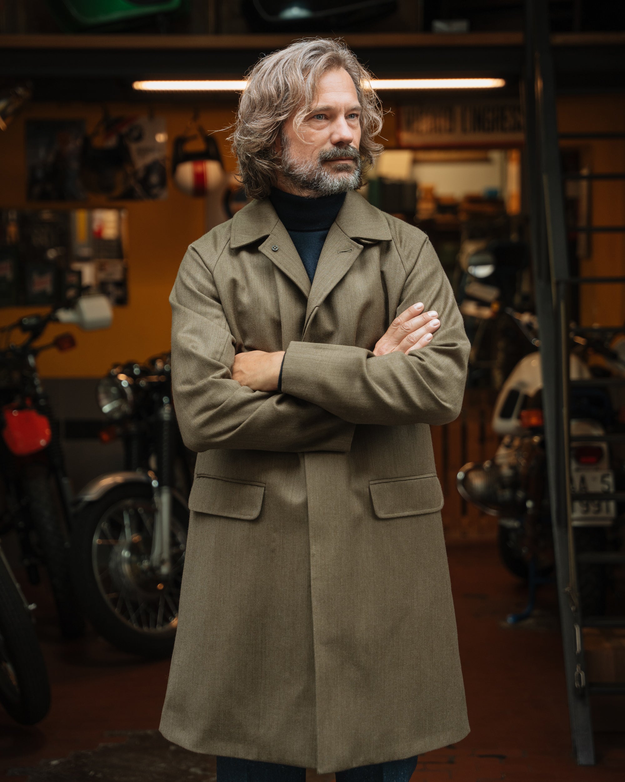 Cappotto monopetto beige di lana, made in Italy Velasca