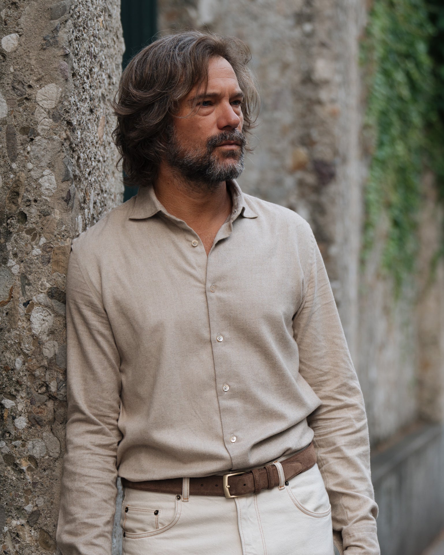 Cintura uomo in vera pelle mod. TERNI, colore MIELE, CHIAROSCURO, Made in Italy | CINTURE IN PELLE CASUAL | Emporium Italy