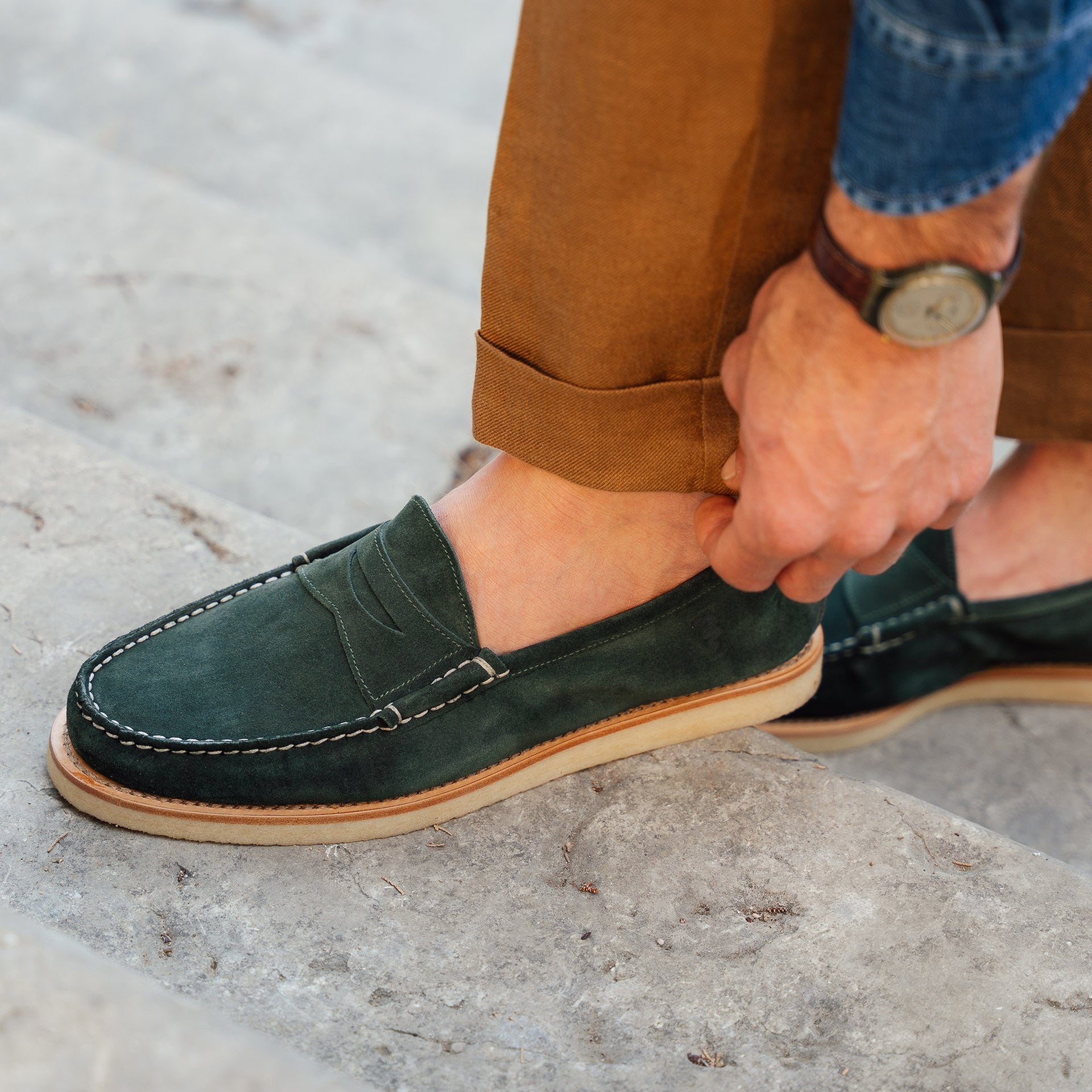 Velasca Mocassini in pelle scamosciata, pensati con Alfa Romeo