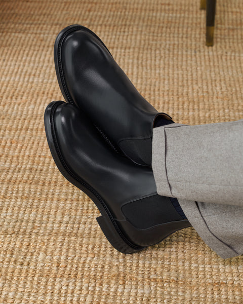 Chelsea Boot Stivali Uomo Pelle Nera Stivali Chelsea Neri In Pelle