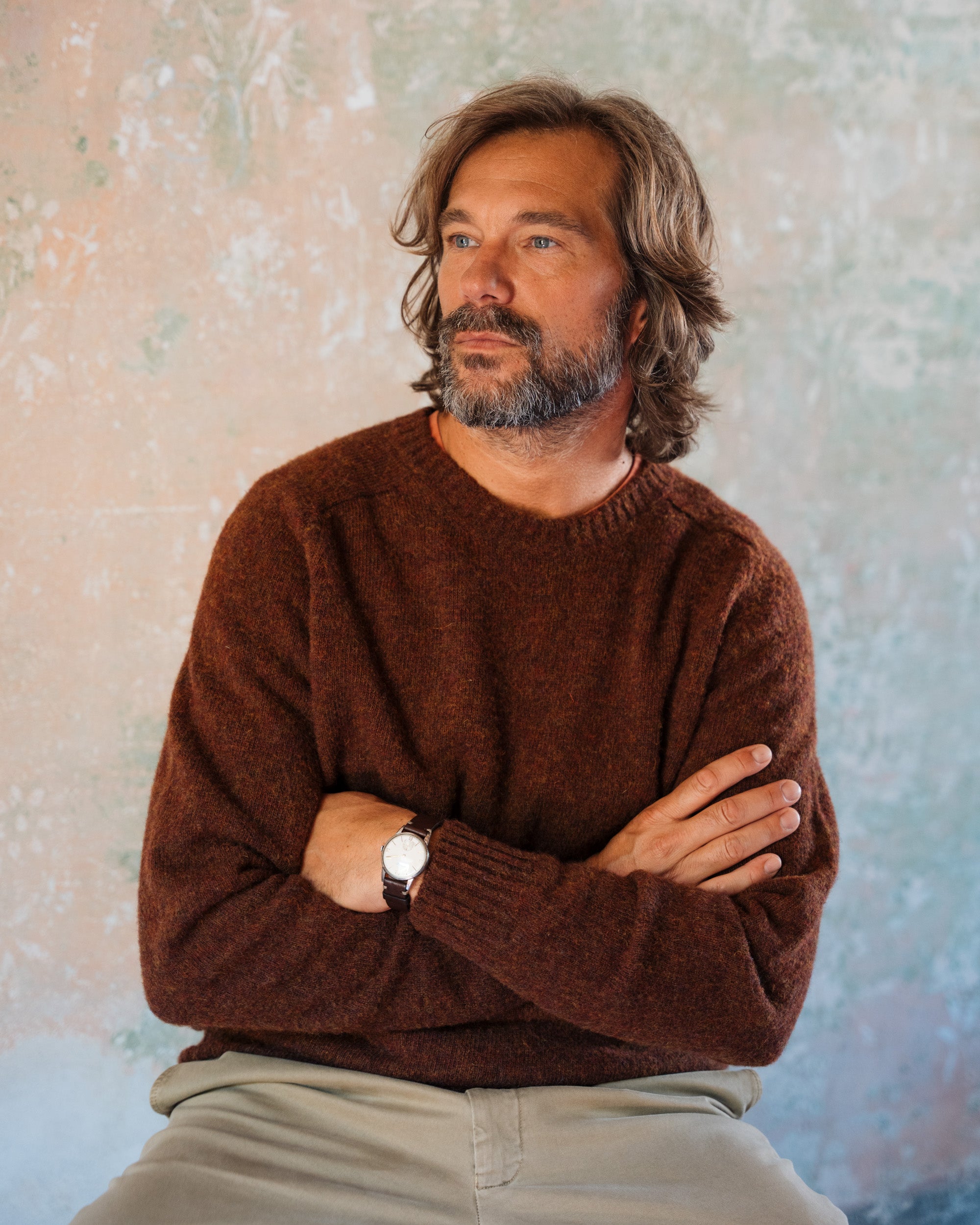 Shetland Maglioni Con Collo Shetland Maglione Uomo Bottoni Bottega