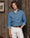 Our Blu lavaggio medio denim 100% cotone Neive camicia classica - Picture 1 - Velasca
