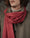 Our Rosso e panna spigato 100% lana vergine Castelli sciarpa - Picture 2 - Velasca