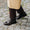 Our Marrone testa di moro pelle di toro liscia abrasivata Crappa stivaletti allacciati - Picture 2 - Velasca
