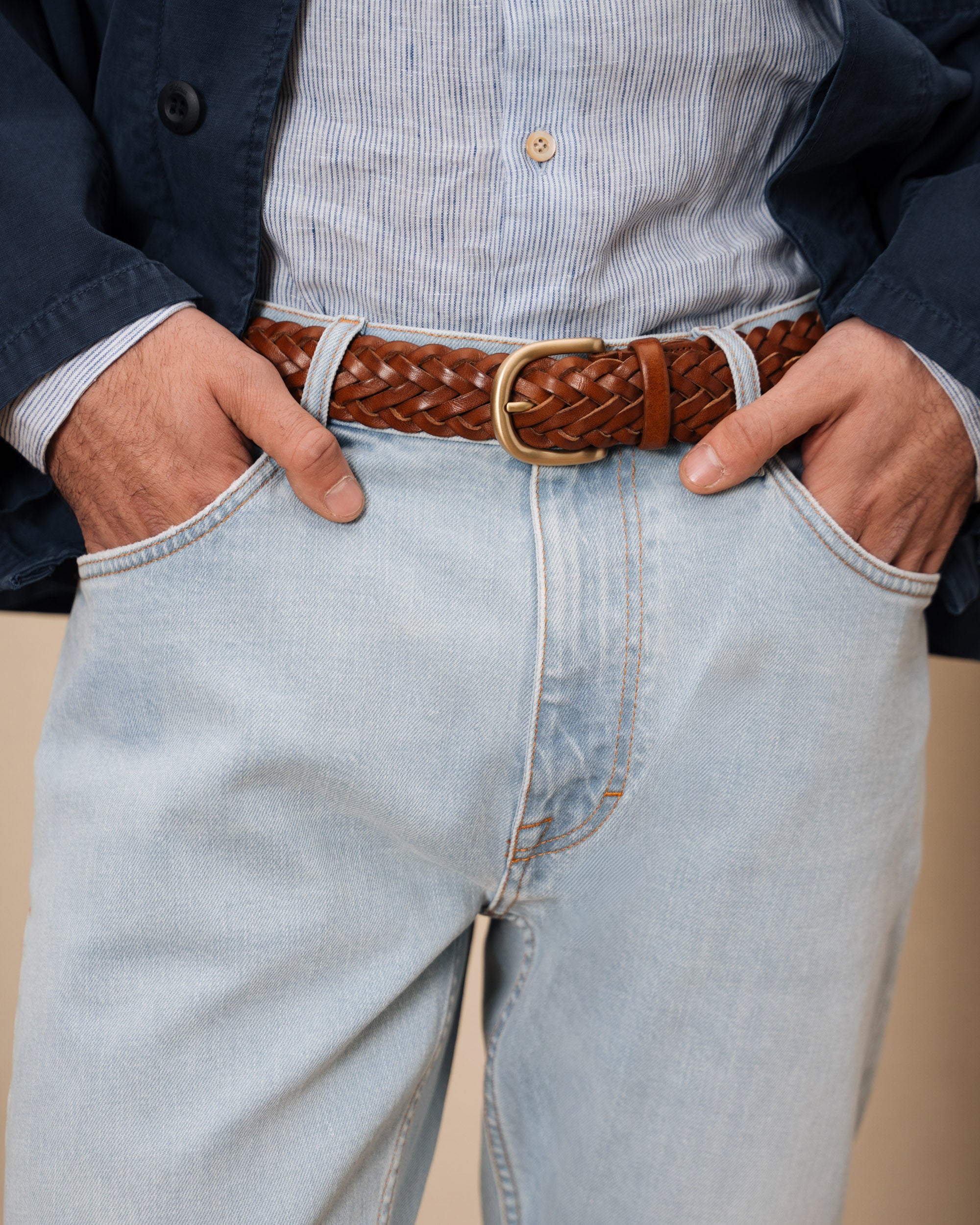 Cinture Artigianli Da Uomo In Pelle Conciata Al Vegetale In - Foto 13