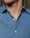 Our Blu lavaggio medio denim 100% cotone Neive camicia classica - Picture 2 - Velasca
