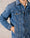 Our Blu lavaggio medio denim 100% cotone Talamone giacca trucker - Picture 2 - Velasca