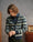 Our Fantasia geometrica blu, verde, azzurro 90% lana merino 10% cashmere Chianale cardigan - Picture 3 - Velasca