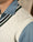 Our Fondo panna con righe blu e verdi 100% cotone Falconara gilet collo a v - Picture 3 - Velasca
