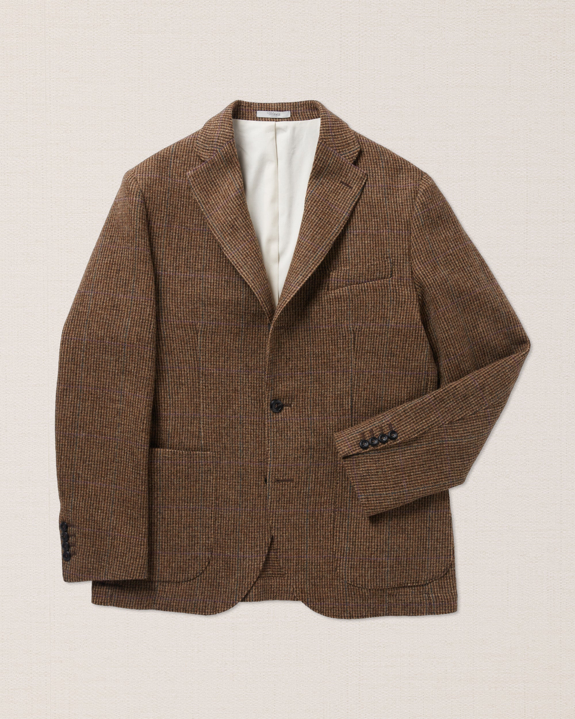 Napoli Cappotto Principe Di Galles Blazer Marrone Principe Di