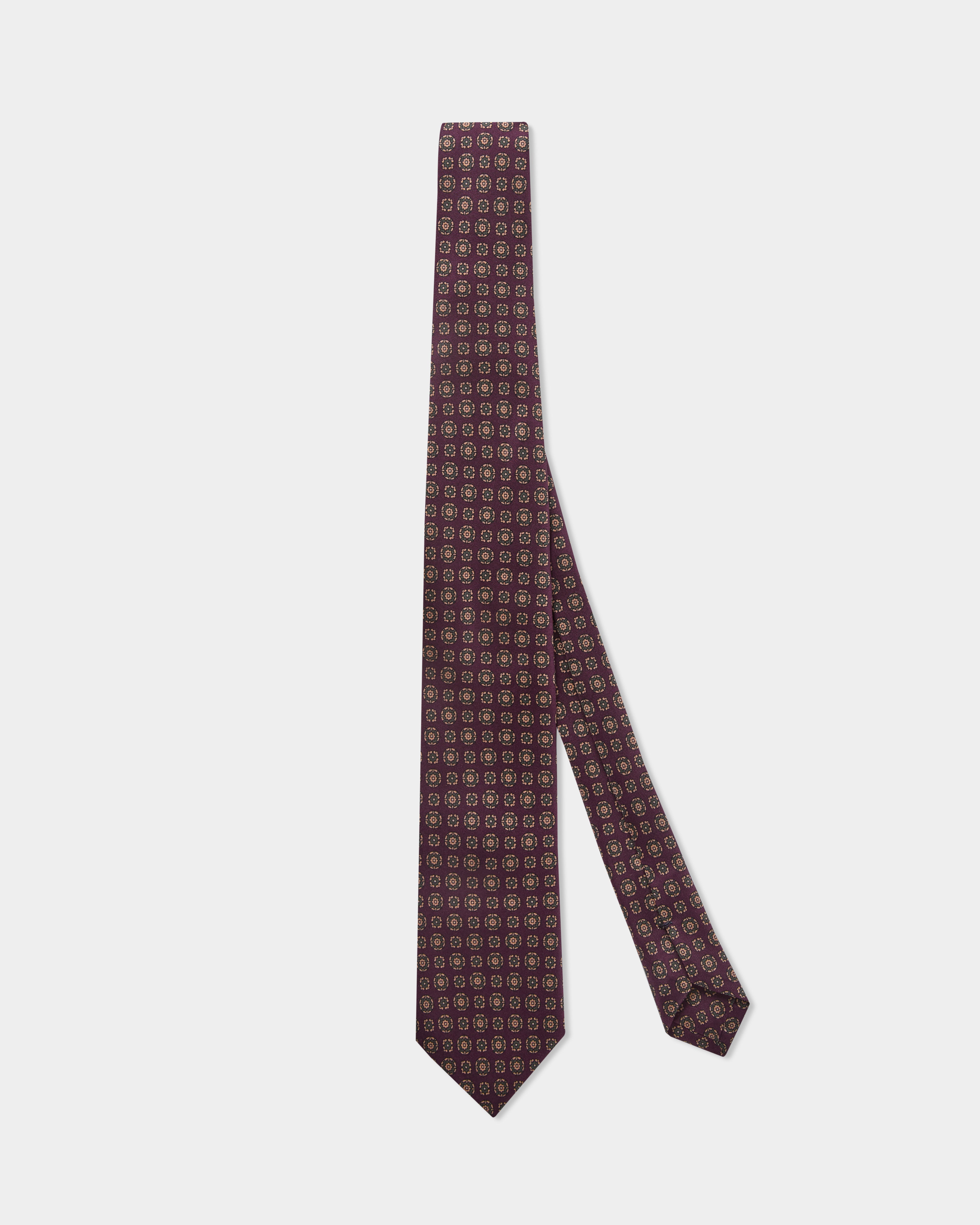 Cravatta Elegante In Seta Vincenzo Boretti - Motivo Fleur-de-Lis, Idrorepellente - Foto 10