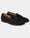 Our Blu scuro pelle di vitello scamosciata Brugnon tassel loafers - Picture 4 - Velasca