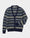 Our Fantasia geometrica blu, verde, azzurro 90% lana merino 10% cashmere Chianale cardigan - Picture 4 - Velasca