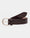 Our Marrone burgundy pelle di vitello liscia abrasivata Ciocch cintura classica - Picture 4 - Velasca