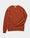 Our Arancione 100% lana shetland Mezzano maglione girocollo - Picture 4 - Velasca