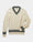 Our Fondo panna con righe blu e verdi 100% cotone Orvinio maglione collo a v - Picture 4 - Velasca