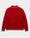 Our Fondo rosso con righe panna 90% lana merino extrafine 10% cashmere Canterano maglione con zip - Picture 5 - Velasca