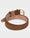 Our Marrone tabacco pelle di vitello scamosciata Cinta cintura classica - Picture 5 - Velasca