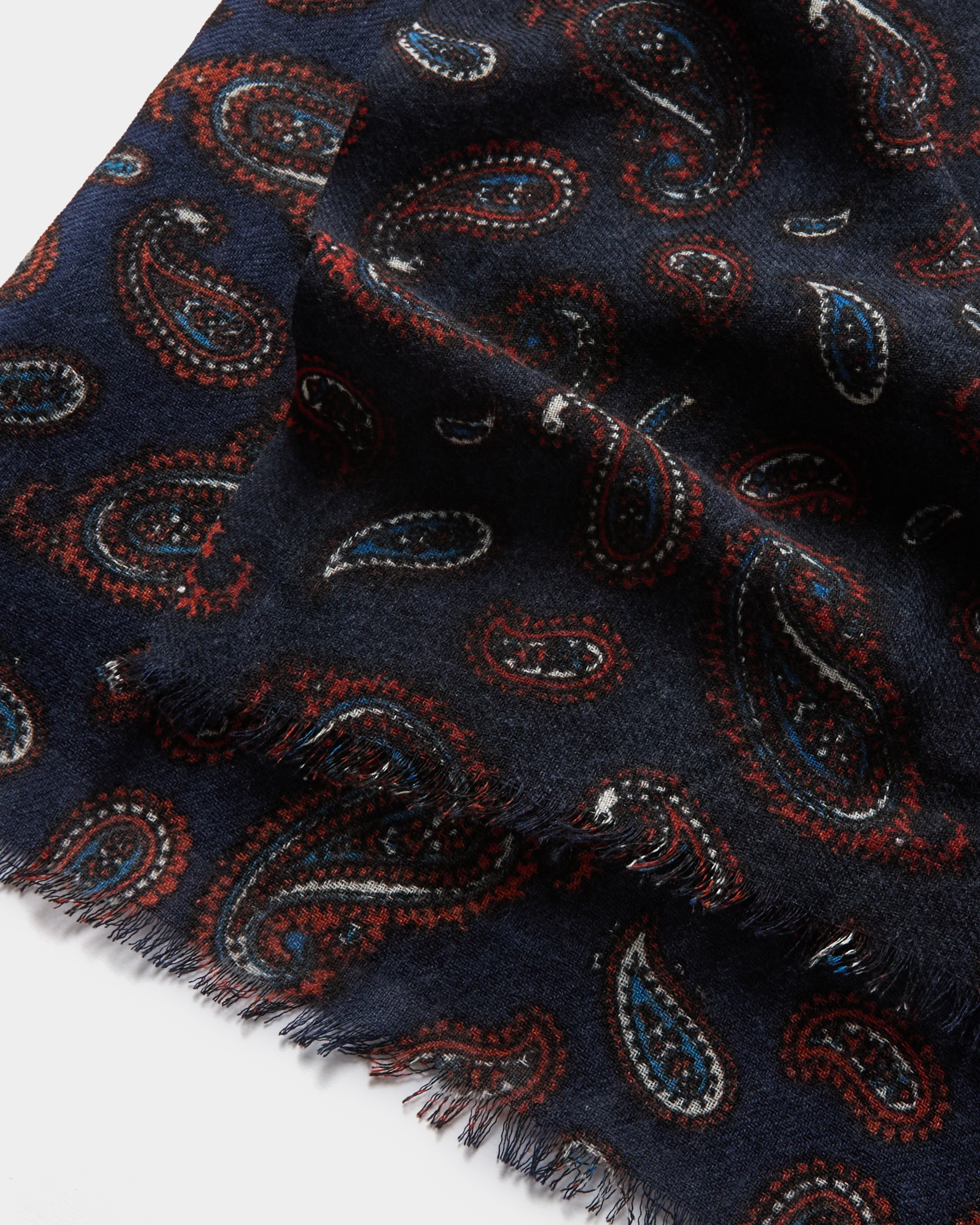 Sciarpa Morbida In Viscosa LUMBERJACK | Fantasia Paisley Elegante | Con Scatola Regalo | 180x90 Cm - 4