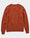 Our Arancione 100% lana shetland Mezzano maglione girocollo - Picture 5 - Velasca