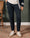 Our Blu scuro 79% cotone 21% lino Casoli pantalone con 2 pince - Picture 7 - Velasca