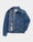 Our Blu lavaggio medio denim 100% cotone Talamone giacca trucker - Picture 7 - Velasca