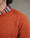 Our Arancione 100% lana shetland Mezzano maglione girocollo - Picture 8 - Velasca