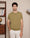 Our Verde oliva 100% cotone Atzara t-shirt in maglia girocollo - Picture 10 - Velasca