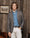 Our Blu lavaggio medio denim 100% cotone Neive camicia classica - Picture 10 - Velasca
