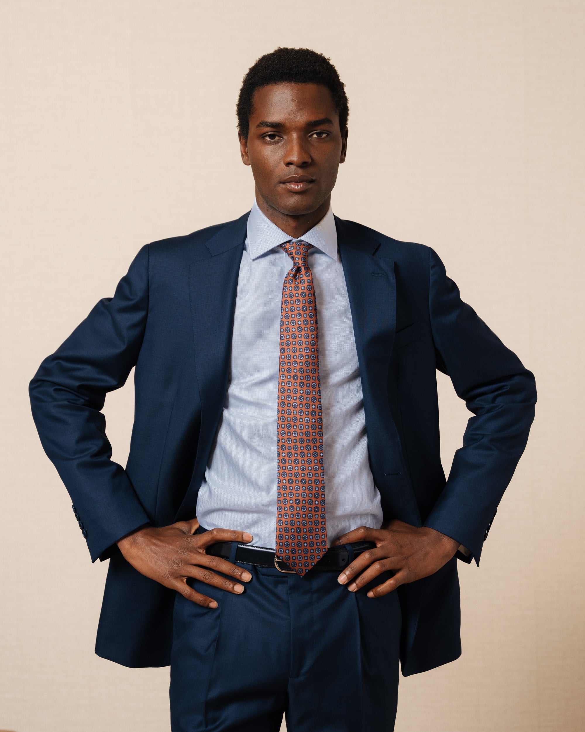 Camicia azzurro panama di cotone, Made in Italy Velasca