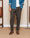 Our Marrone 100% lino Rango pantalone con 2 pince - Picture 11 - Velasca