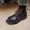 Our nero pelle di vitello scamosciata Coverta proteggi scarpe - Wear picture 1