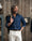 Our Blu lavaggio scuro denim 100% cotone Neive camicia classica - Picture 1 - Velasca