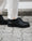 Our Nero pelle di vitello martellata Balòss scarpe da barca - Picture 2 - Velasca
