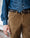 Our Nocciola velluto a coste 98% cotone 2% elastane Soncino pantalone 5 tasche - Picture 2 - Velasca