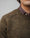 Our Verde militare bottonato 100% lana merino Suvereto maglione girocollo - Picture 2 - Velasca