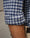 Our A quadretti bianchi e blu flanella 100% cotone Venosa camicia - Picture 2 - Velasca