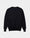 Our Blu scuro 100% cotone Colletta maglione girocollo - Picture 5 - Velasca