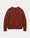 Our Arancione scuro 50% lana di yak 50% lana di alpaca Portobuffolè maglione girocollo - Picture 5 - Velasca