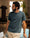Our Blu slavato jersey 100% cotone Navelli t-shirt con taschino - Picture 7 - Velasca