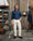 Our Blu lavaggio scuro denim 100% cotone Neive camicia classica - Picture 7 - Velasca