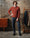 Our Arancione scuro 50% lana di yak 50% lana di alpaca Portobuffolè maglione girocollo - Picture 7 - Velasca