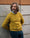 Our Giallo senape 100% lana shetland Mezzano maglione girocollo - Picture 9 - Velasca